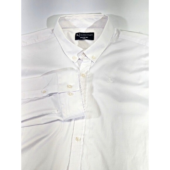 CCN Men's XXXL Tailored Athlete Signature Shirt Button Up Dress Shirt White EUC - Picture 1 of 4